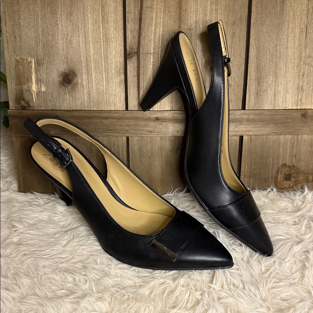 Naturalizer Black Slingback Heels